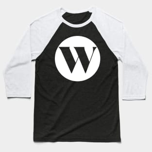 W (Letter Initial Monogram) Baseball T-Shirt